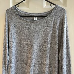 Old Navy Luxe Gray Long Sleeve Top
